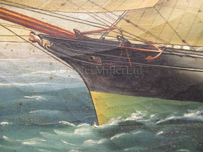 Lot 15 - NEAPOLITAN SCHOOL, CIRCA 1860, Fair and foul portraits of the Salcombe fruit schooner 'Arabella', Master John Adams