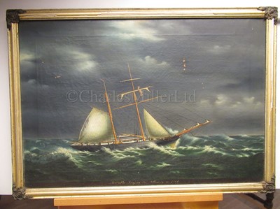 Lot 15 - NEAPOLITAN SCHOOL, CIRCA 1860, Fair and foul portraits of the Salcombe fruit schooner 'Arabella', Master John Adams
