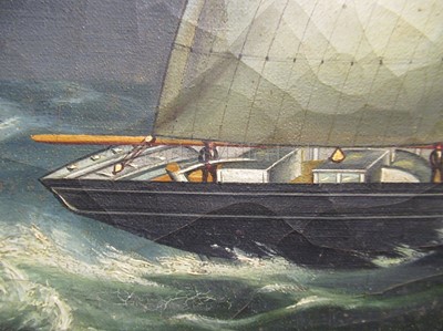 Lot 15 - NEAPOLITAN SCHOOL, CIRCA 1860, Fair and foul portraits of the Salcombe fruit schooner 'Arabella', Master John Adams