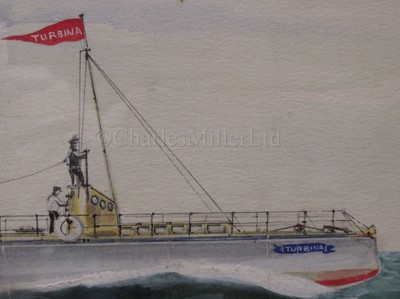 Lot 28 - δ K. MILLAR (ENGLISH, 20TH CENTURY): 'Turbinia'