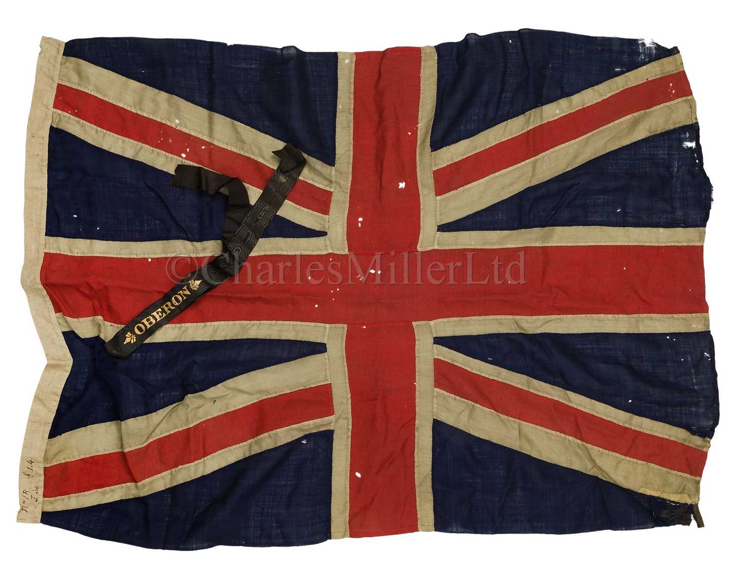Lot 88 - A UNION FLAG FROM IRON PADDLE SLOOP H.M.S. OBERON, CIRCA 1866