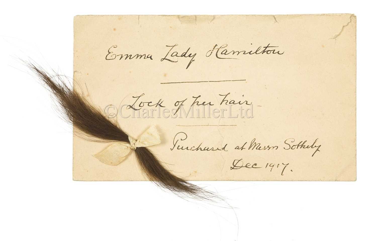 Lot 70 - A LOCK OF LADY EMMA HAMILTON'S HAIR