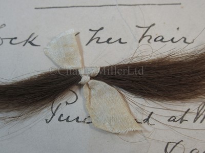 Lot 70 - A LOCK OF LADY EMMA HAMILTON'S HAIR