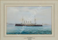 Lot 79 - VINCENZO D'ESPOSITO (MALTESE, 1886-1946) - Study of the Diadem class protected cruiser H.M.S. 'Argonaut'