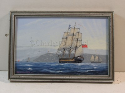 Lot 60 - δ GEOFF HUNT R.M.S. (BRITISH, B. 1948); Before Trafalgar; Eurylus patrolling off Cape St Vincent