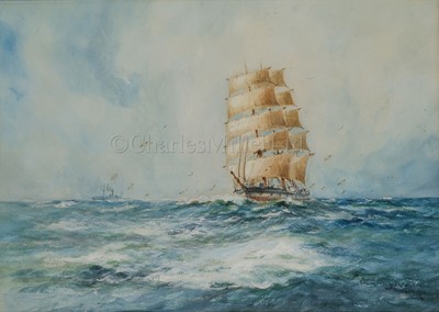 Lot 17 - WILLIAM MINSHALL BIRCHALL (AMERICAN, 1884-1941): Running into heavy weather