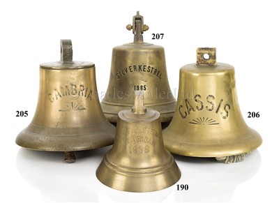 Lot 207 - THE SHIP'S BELL FROM THE CHEMICAL TANKER S.S. SILVERKESTREL, 1965