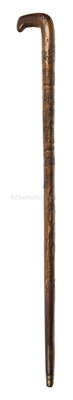 Lot 155 - A RELIEF-CARVED WALKING STICK, CIRCA 1840