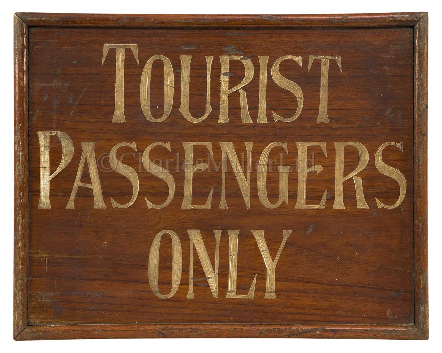 Lot 186 - A WOODEN SIGN BELIEVED TO BE FROM R.M.S. 'MAURETANIA', PROBABLY CIRCA 1930