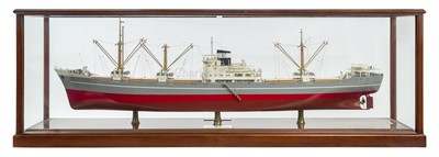 Lot 33 - A FINE BOARDROOM MODEL FOR THE M.V. 'EUGENIE S.E.' BUILT BY HOWALDTSWERKE HAMBURG FOR LOS SANTOS CIA NAVIERA, PANAMA, 1957