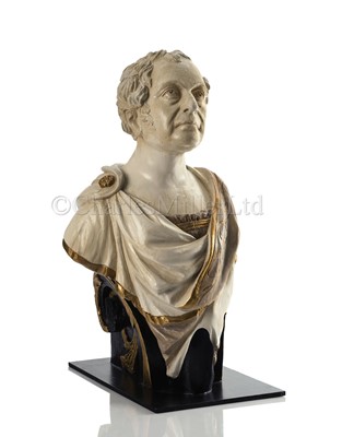 Lot 87 - A PORTRAIT MAQUETTE OF THE FIGUREHEAD FOR H.M.S. JAMES WATT BY HELLYER & SONS, PORTSMOUTH, CIRCA 1847 AND BELIEVED DISPLAYED AT THE GREAT EXHIBITION OF 1851
