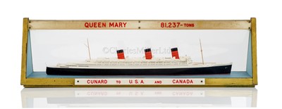 Lot 178 - A TRAVEL AGENT'S MODEL BY BASSETT-LOWKE FOR R.M.S. QUEEN MARY, CIRCA 1960