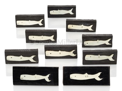 Lot 152 - Ø A SET OF MARINE IVORY WHALING GAME COUNTERS; and 2 other items