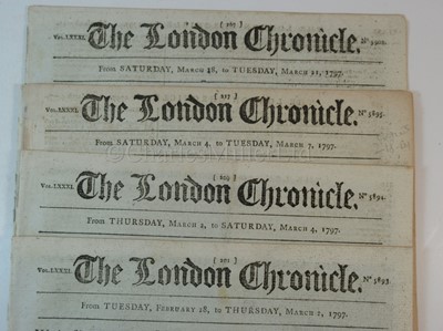 Lot 56 - THE LONDON CHRONICLE: ACCOUNTS OF THE BATTLE OF CAPE ST. VINCENT, 1797