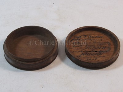Lot 69 - A SNUFF BOX MADE FROM VICTORY OAK, CIRCA 1810