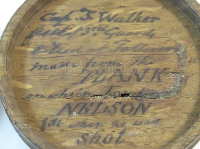 Lot 69 - A SNUFF BOX MADE FROM VICTORY OAK, CIRCA 1810