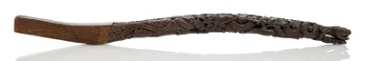 Lot 90 - A FINELY CARVED PRESENTATION TILLER FOR HMS RATTLESNAKE, CIRCA 1870
