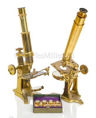 Lot 287 - A MONOCULAR MICROSCOPE BY M. PILLISCHER, LONDON, CIRCA 1870