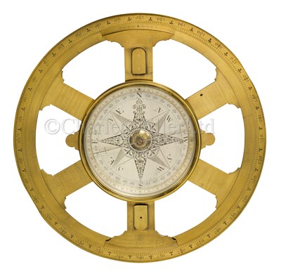 Lot 304 - AN 18TH CENTURY CIRCUMFERENTOR