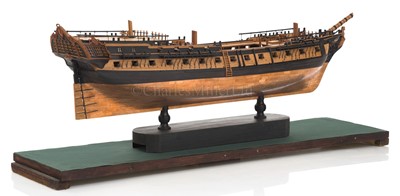 Lot 43 - A FINELY BUILT AND  CARVED 1:72 SCALE NAVY BOARD STYLE OF 44-GUN SWEDISH HEAVY FRIGATE VENUS [1783]