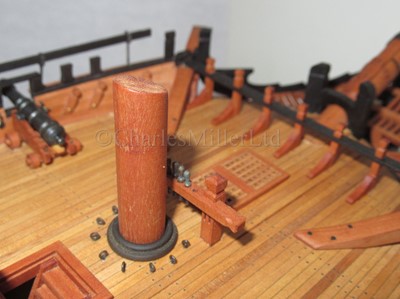 Lot 43 - A FINELY BUILT AND  CARVED 1:72 SCALE NAVY BOARD STYLE OF 44-GUN SWEDISH HEAVY FRIGATE VENUS [1783]