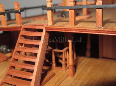 Lot 43 - A FINELY BUILT AND  CARVED 1:72 SCALE NAVY BOARD STYLE OF 44-GUN SWEDISH HEAVY FRIGATE VENUS [1783]