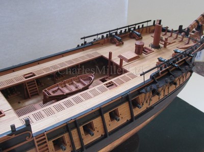 Lot 43 - A FINELY BUILT AND  CARVED 1:72 SCALE NAVY BOARD STYLE OF 44-GUN SWEDISH HEAVY FRIGATE VENUS [1783]