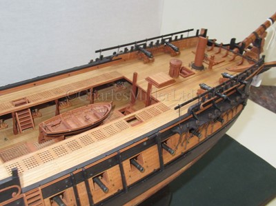 Lot 43 - A FINELY BUILT AND  CARVED 1:72 SCALE NAVY BOARD STYLE OF 44-GUN SWEDISH HEAVY FRIGATE VENUS [1783]