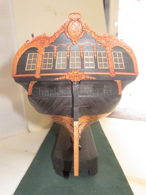 Lot 43 - A FINELY BUILT AND  CARVED 1:72 SCALE NAVY BOARD STYLE OF 44-GUN SWEDISH HEAVY FRIGATE VENUS [1783]