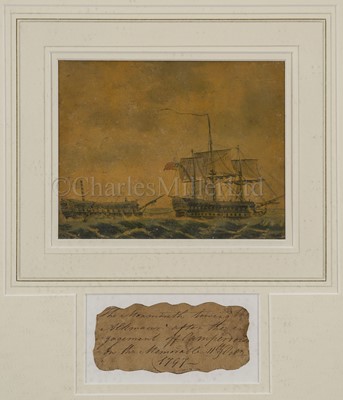Lot 55 - CIRCLE OF NICHOLAS POCOCK (BRITISH, 1740-1821): After the Battle of Camperdown, October 1797