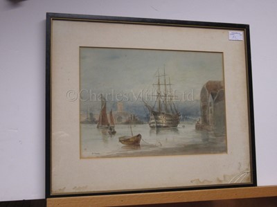 Lot 89 - FOLLOWER OF OSWALD WALTERS BRIERLY (BRITISH, 1817-1894): A British squadron off Gibraltar