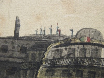 Lot 54 - NAVAL SCHOOL, CIRCA 1795: 'Censeur' and 'Ça Ira' taken by 'Illustrious' and 'Courageux' in Lord Hotham's action off Spezia, 14th March 1795