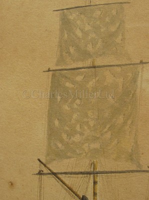 Lot 54 - NAVAL SCHOOL, CIRCA 1795: 'Censeur' and 'Ça Ira' taken by 'Illustrious' and 'Courageux' in Lord Hotham's action off Spezia, 14th March 1795