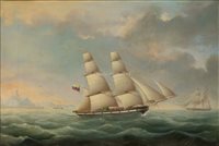 Lot 33 - DUTCH SCHOOL, CIRCA 1860<br/>The brig 'Caroline'...