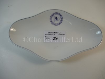 Lot 29 - A Caledonian Steam Packet Company Irish Services Ltd oval dish