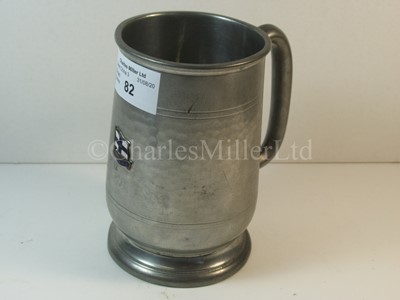 Lot 82 - An Orient Steam Navigation Company souvenir pewter tankard, from 'Oriana'