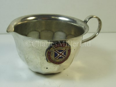 Lot 109 - A Union Castle Line souvenir plated milk jug, from R.M.S. 'Balmoral Castle'