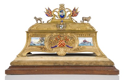 Lot 189 - AN HISTORICALLY INTERESTING FREEDOM CASKET PRESENTED TO ADMIRAL LORD CHARLES BERESFORD, 1912