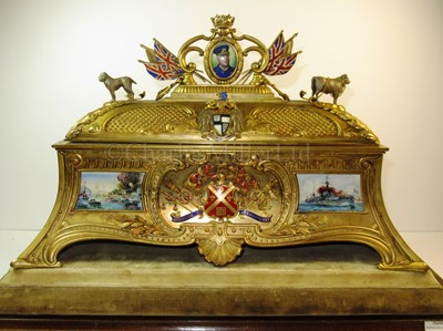 Lot 189 - AN HISTORICALLY INTERESTING FREEDOM CASKET PRESENTED TO ADMIRAL LORD CHARLES BERESFORD, 1912