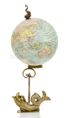 Lot 52 - A 10IN. TERRESTRIAL GLOBE BY J. FOREST, PARIS, CIRCA 1925