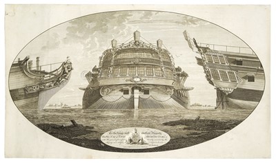 Lot 105 - MARMADUKE STALKARTT (SWEDISH, 1750-1805); Naval Architecture, plate XI