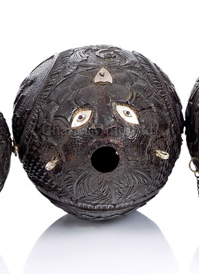 Lot 31 - A 19TH CENTURY FRENCH CARVED COCONUT BUGBEAR