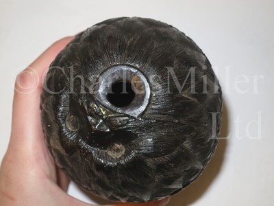 Lot 123 - A 19TH CENTURY CARVED COCONUT BUGBEAR