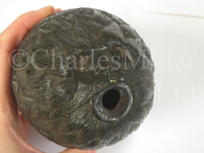 Lot 123 - A 19TH CENTURY CARVED COCONUT BUGBEAR