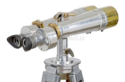 Lot 215 - A PAIR OF JAPANESE 15 x 80 BIG EYE NAVAL BRIDGE BINOCULARS BY NIKON, CIRCA 1940