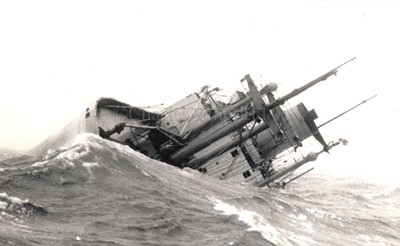 Lot 65 - RELICS OF THE S.S. 'FLYING ENTERPRISE': A LIFE PRESERVER AND A LIFEBUOY