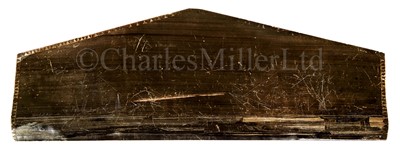 Lot 40 - Ø A GOOD SCRIMSHAW DECORATED SAILORWORK BALEEN PLAQUE, CIRCA 1860