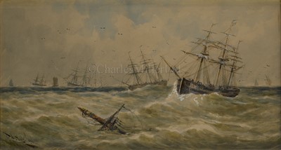 Lot 5 - THOMAS BUSH HARDY (BRITISH, 1842–1897): The Mouth of the Medway