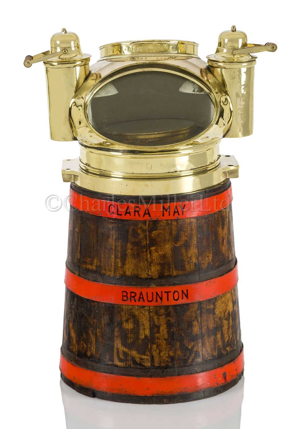 Lot 15 - A DRY CARD BINNACLE COMPASS FROM THE KETCH CLARA MAY OF BRAUNTON, CIRCA 1891