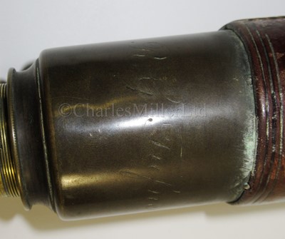 Lot 178 - A 1½IN. SINGLE DRAW ACHROMATIC MARINE TELESCOPE BY NATHANIEL WORTHINGTON, LONDON, CIRCA 1845
